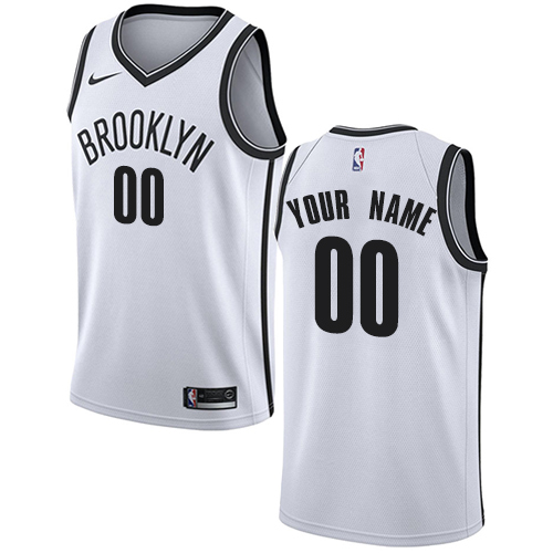 Men's Nike Nets Personalized Swingman White NBA Association Edition ...