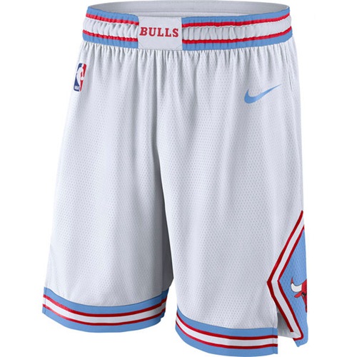 Men's Chicago Bulls Nike White City Edition Swingman Shorts | Cheap ...