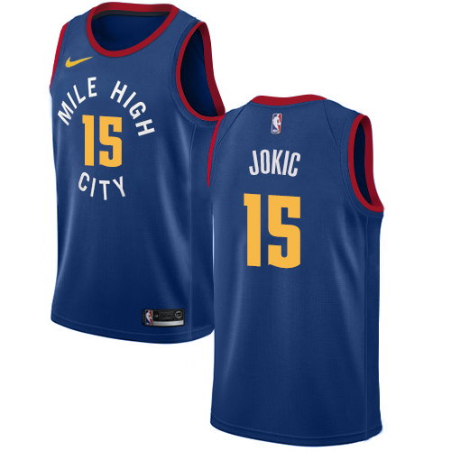 Nike Nuggets #15 Nikola Jokic Navy NBA Swingman City Edition Jersey ...