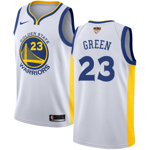 Nike Warriors #23 Draymond Green White The Finals Patch NBA Swingman ...