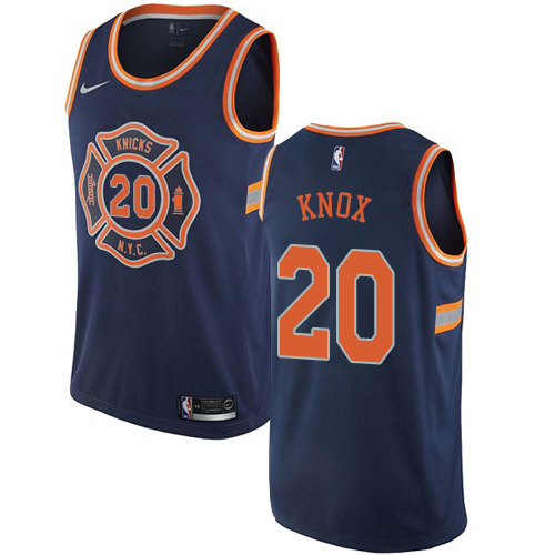 Nike Knicks #20 Kevin Knox Navy NBA Swingman City Edition Jersey ...